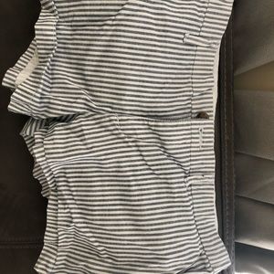 Grey and white stripped shorts
